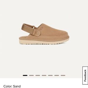 Golden star Ugg clogs. Color sand. Size 6
